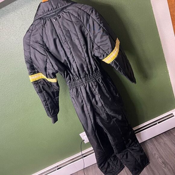 Ladies medium snowsuit size 8-10 vintage black yellow stripe sleeve JC penny - Picture 2 of 6